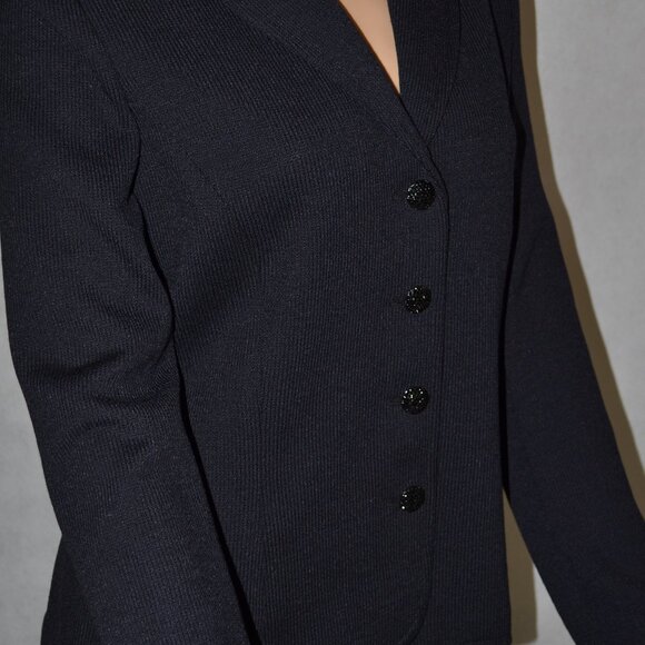 ST. JOHN EVENING BLACK SPANISH-STYLE SKIRT SET SIZE 6 - Picture 3 of 13